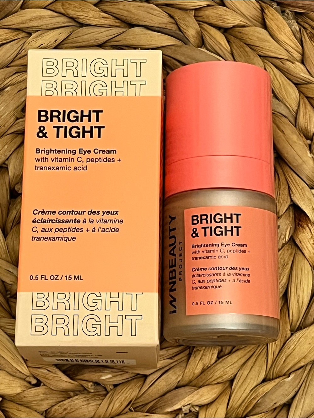Inn Beauty Bright & Tight Brightening Eye Cream NWT